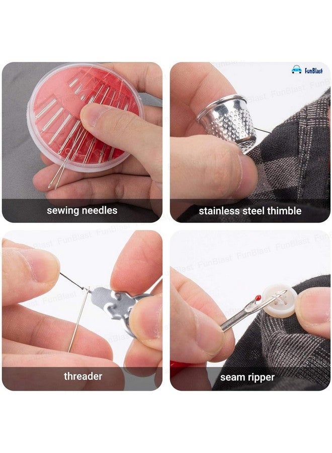 FunBlast 67 Pcs Sewing Kit, Needle and Thread Box, Small & Portable Travel Sewing Kits Box, Tailoring Accessories, Emergency Stitching Kit, Travel Sewing Box, Stitching Items Box for Home, Ladies - Image 4