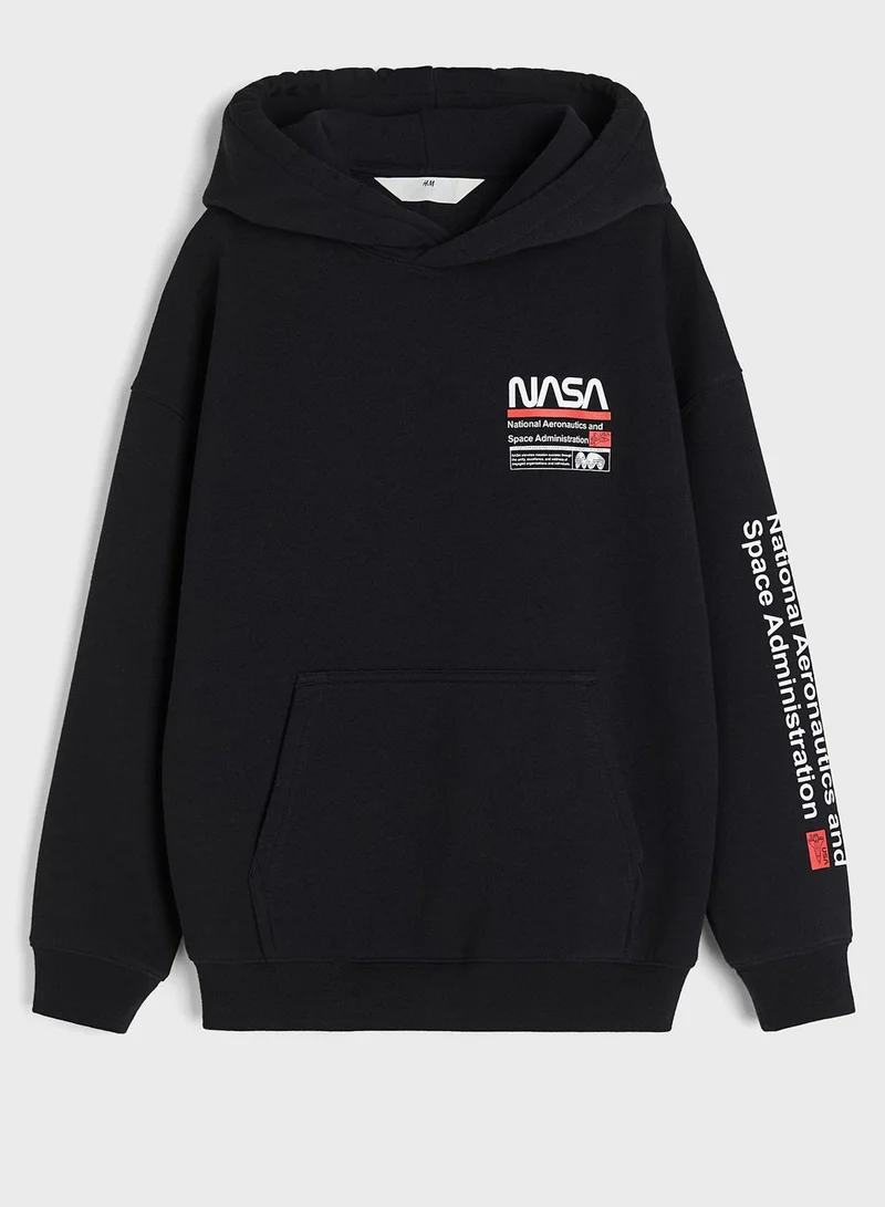 H&M Youth Graphic Print Hoodie