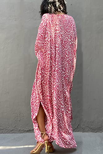 YouKD Women's Summer Cardigan Maxi Boho Dress One Size Beach Swimsuit Coverups Long Kimono - Image 3