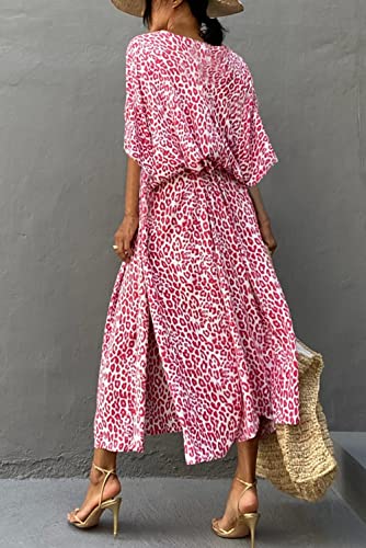 YouKD Women's Summer Cardigan Maxi Boho Dress One Size Beach Swimsuit Coverups Long Kimono - Image 5