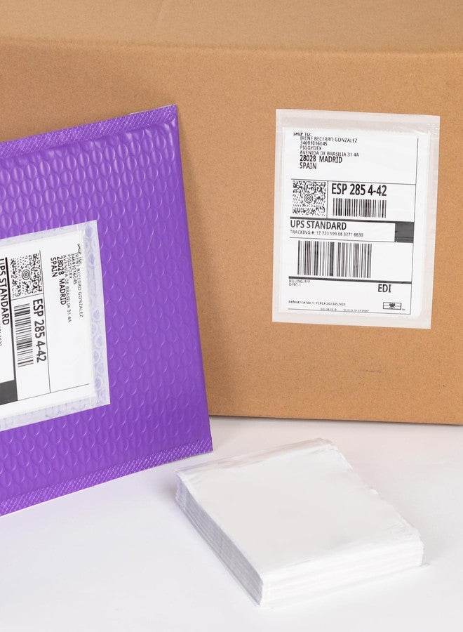 IN SAFE PACK 100 PCS 4.5"x 5.5" Clear Self-Adhesive Packing List Envelopes - Shipping/Mailing Pouch Enclosed Bags for Packing Slips Invoice Label - Image 2