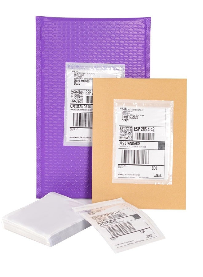 IN SAFE PACK 100 PCS 4.5"x 5.5" Clear Self-Adhesive Packing List Envelopes - Shipping/Mailing Pouch Enclosed Bags for Packing Slips Invoice Label - Image 3