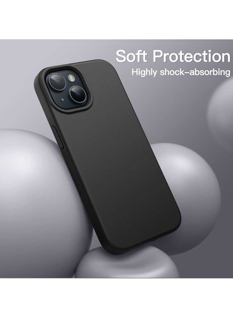 DUSALA iPhone 15 Case, Liquid Silicone Phone Case for iPhone 15 6.1 Inch, Colorful Silky-Soft Protective Cover (Black) - Image 4