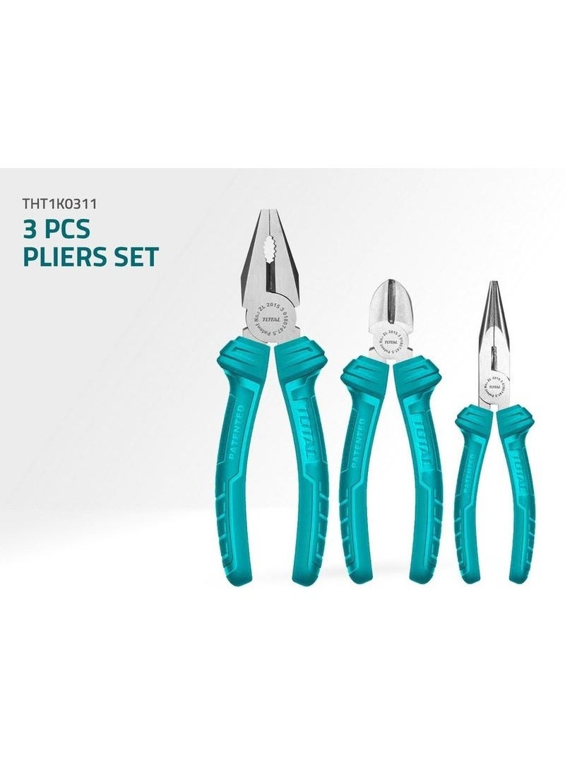 TOTAL 3 Pcs Pliers Set THT1K0311 - Image 2