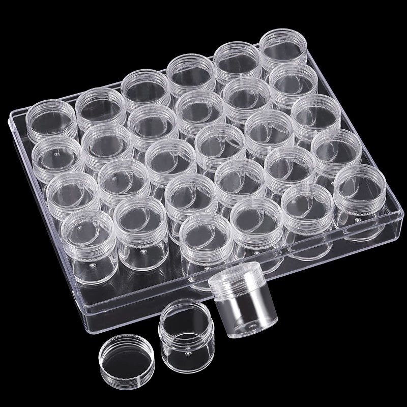 HOIGON 4 Pack 30 Grids Plastic Bead Storage Containers, Embroidery Diamond Storage Box with Lid, Diamond Painting Storage Containers for Jewelry DIY Rhinestones Sewing - Image 4