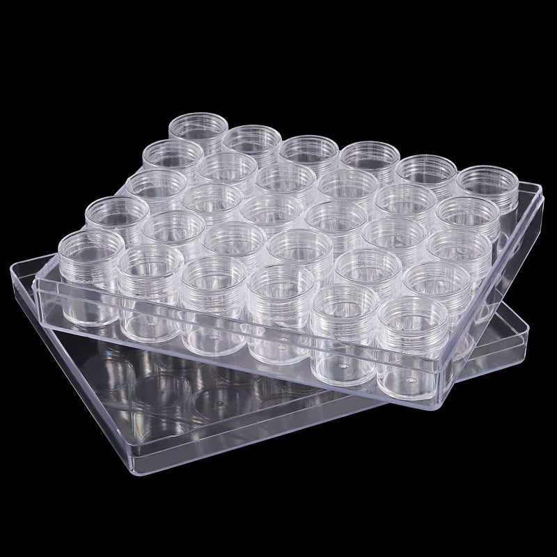 HOIGON 4 Pack 30 Grids Plastic Bead Storage Containers, Embroidery Diamond Storage Box with Lid, Diamond Painting Storage Containers for Jewelry DIY Rhinestones Sewing - Image 5