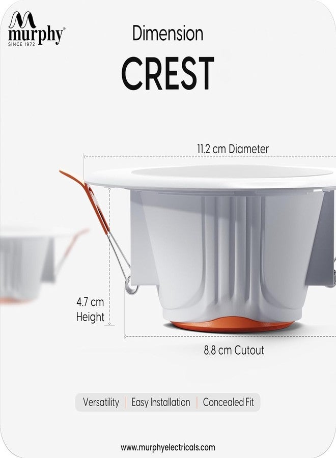 Murphy Crest Premium 7W 3-in-1 LED Concealed Down Light |Red, Blue & Pink | Switch Controlled Color Changing | Modern False Ceiling Lighting | 2-Year Warranty | Pack of 2 - Image 4
