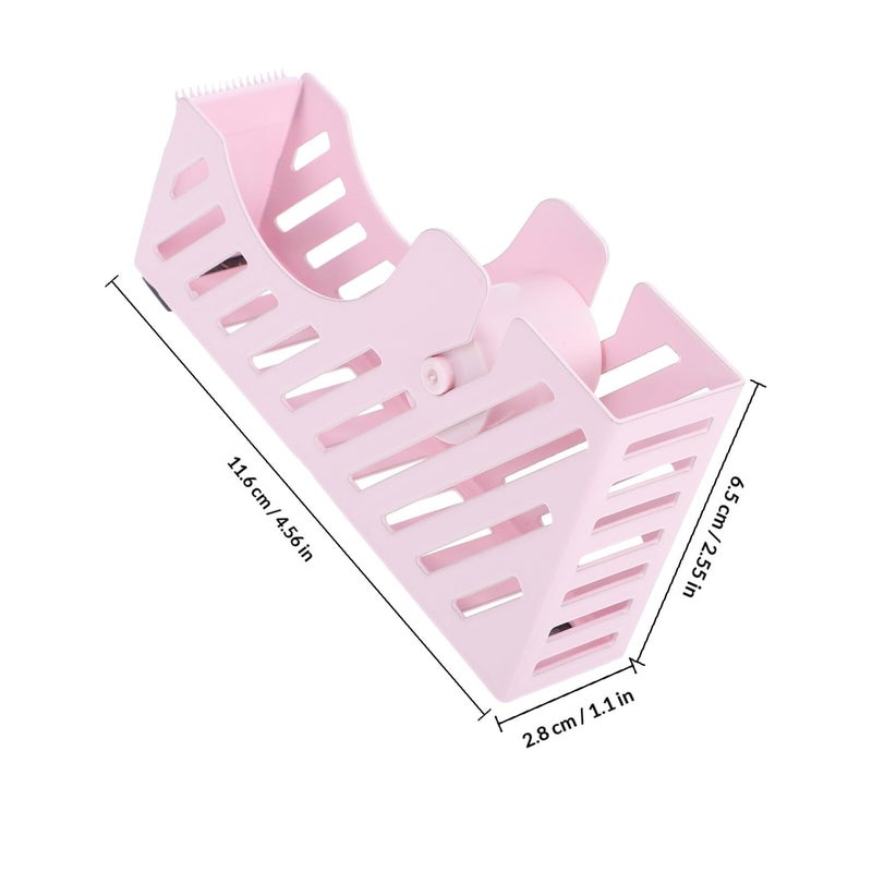Dusty Pink Portable Metal Tape Dispenser Heavy Duty Desktop Holder For Office Classroom - Image 3