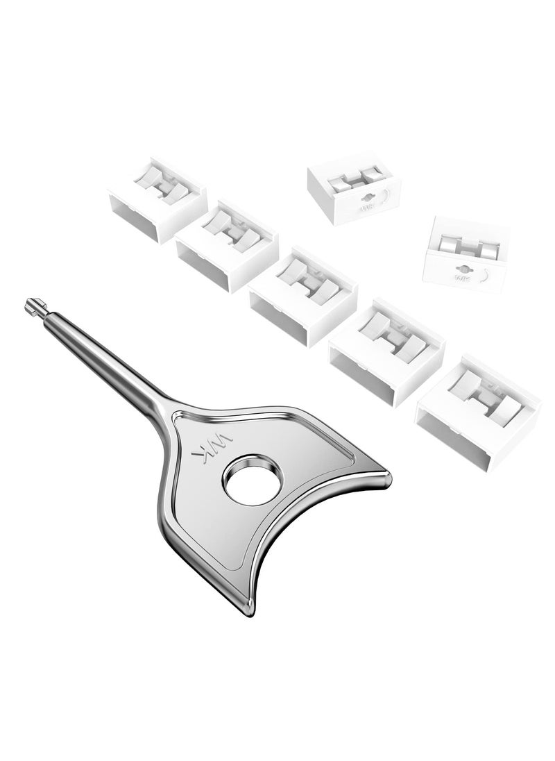 10Pcs USB Port Blocker Set with Key, Locking USB-A Dust Caps, Port Plugs for Computers, TVs, Routers, Compatible with USB-A Female Ports, White