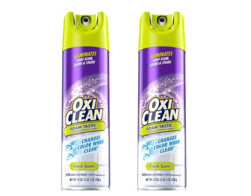OxiClean Foam-Tastic Fresh Scent Bathroom Cleaner Twin Pack 2-19 oz. Aerosol Cans - Image 1
