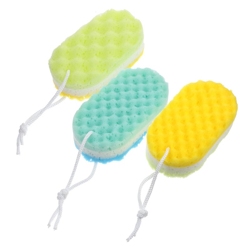 3Pcs Body Scrubber Sponge with Rope for Gentle Exfoliation and Deep Cleansing - Image 2