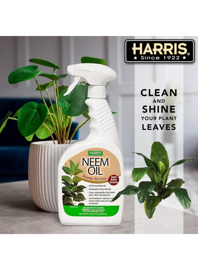 Harris Neem Oil Spray for Plants, Cold Pressed Ready to Use, 20oz - Image 2