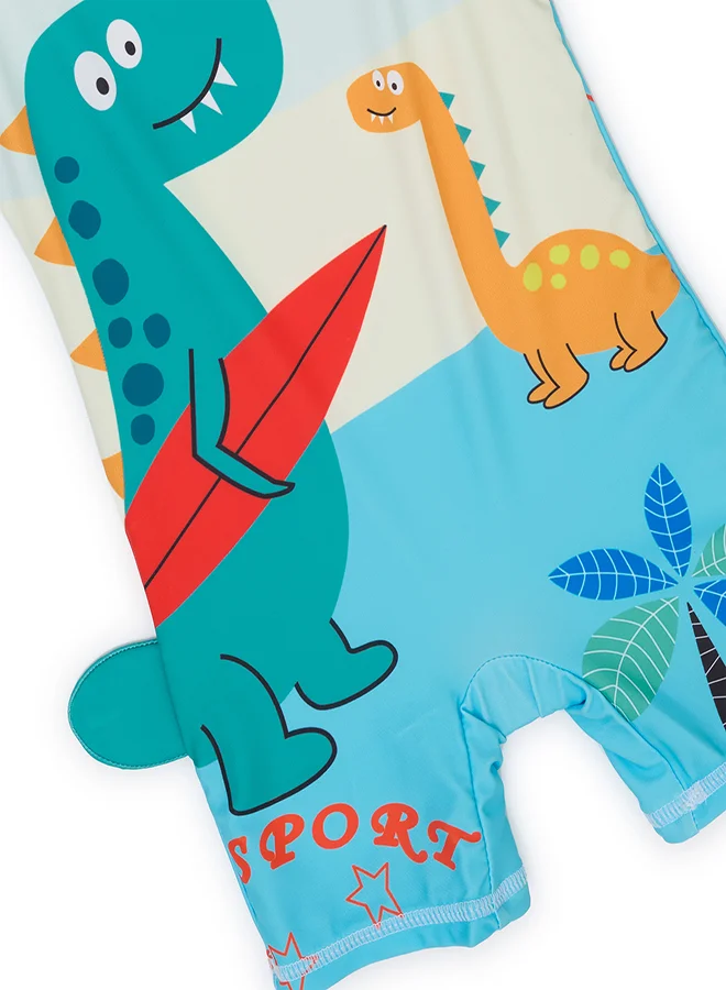 بيبي كلو Dino Sports Swimwear Set with Cap for Boys