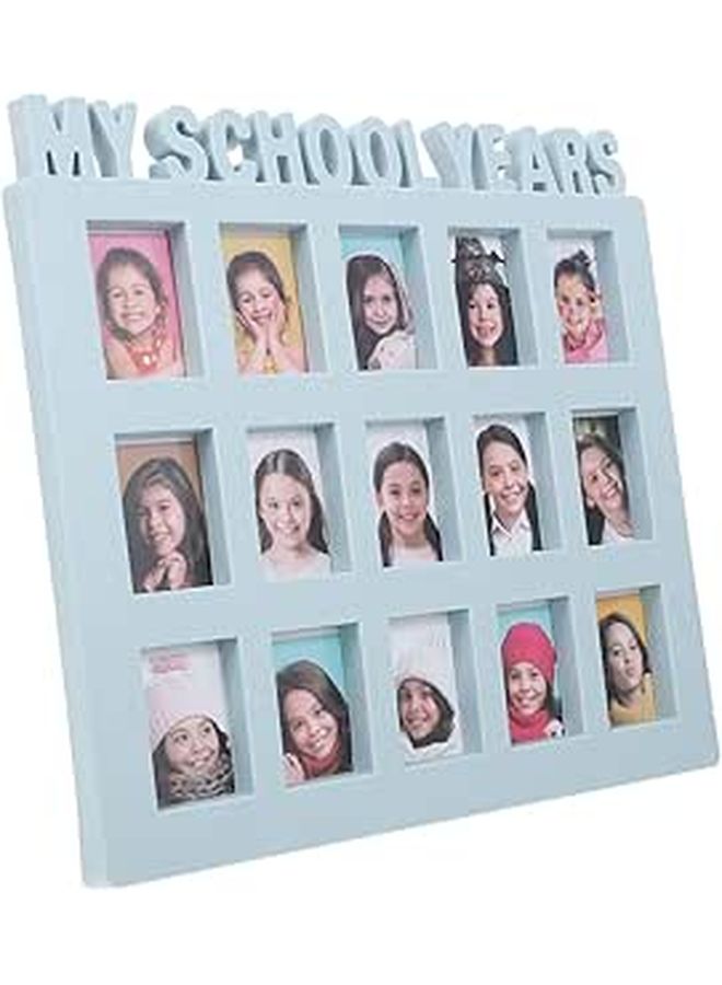 School Photo And Artwork Display Frame Blue 25cm X 28cm For Grade Yearly Memory Kids Room Decor - Image 1