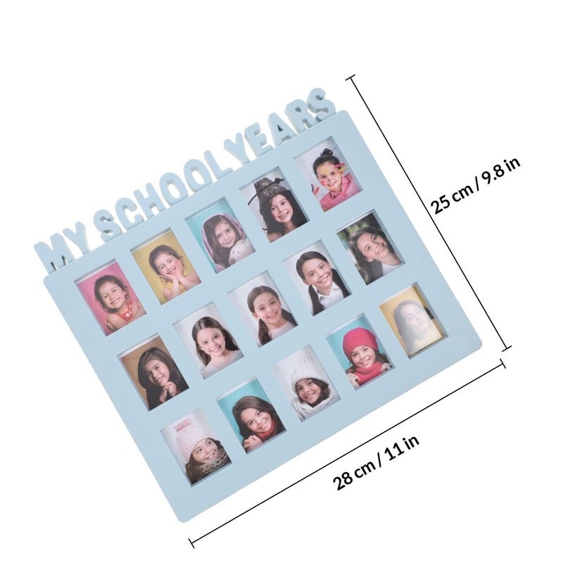School Photo And Artwork Display Frame Blue 25cm X 28cm For Grade Yearly Memory Kids Room Decor - Image 3