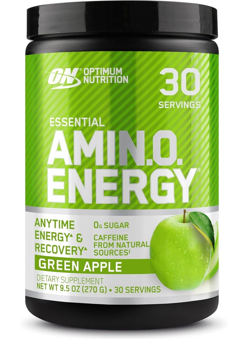 Optimum Nutrition (ON) Amino Energy - Pre Workout With Green Tea, Bcaa, Amino Acids, Keto Friendly, Green Coffee Extract, 0 Grams of Sugar, Anytime Energy Powder - Green Apple, 270 G , 30 Servings
