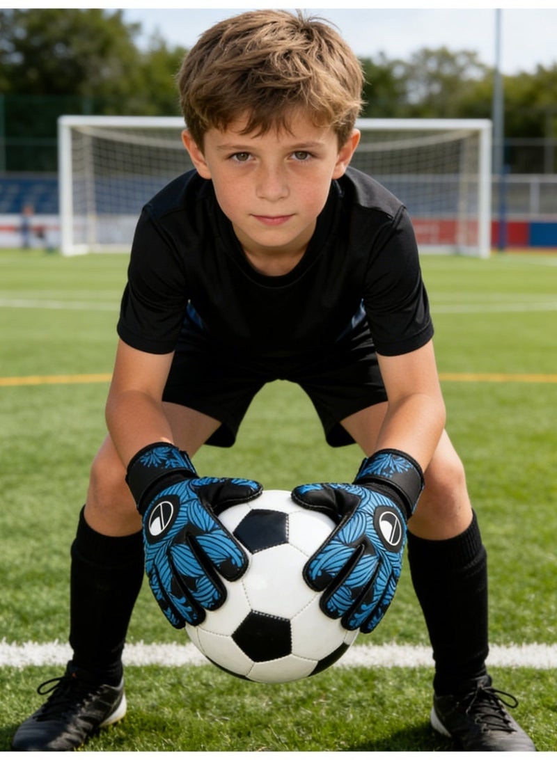 fdsport Goal keeper gloves size 8-professional goalkeeper gloves with finger protection, German latex grip and breathable mesh-durable football gloves for training and competition. - Image 1