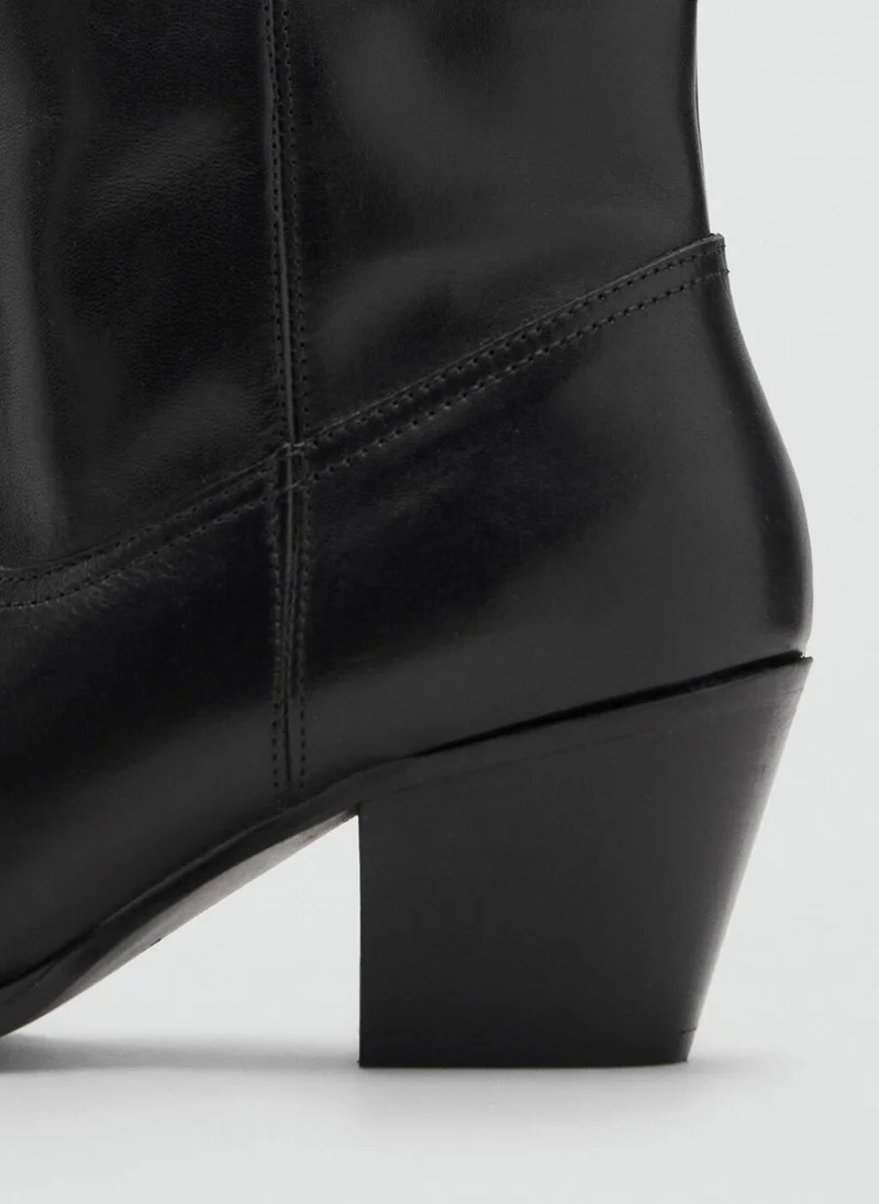 MANGO Heel leather boot