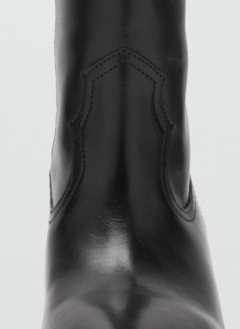 MANGO Heel leather boot - Image 5