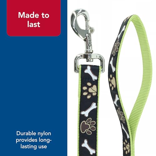 Coastal Pet Ribbon Dog Leash - Contemporary Stylish Look - Durable Fade-Resistant Nylon Material - Perfect for Dogs Brown Paws and Bones, 5/8" x 06' - Image 5
