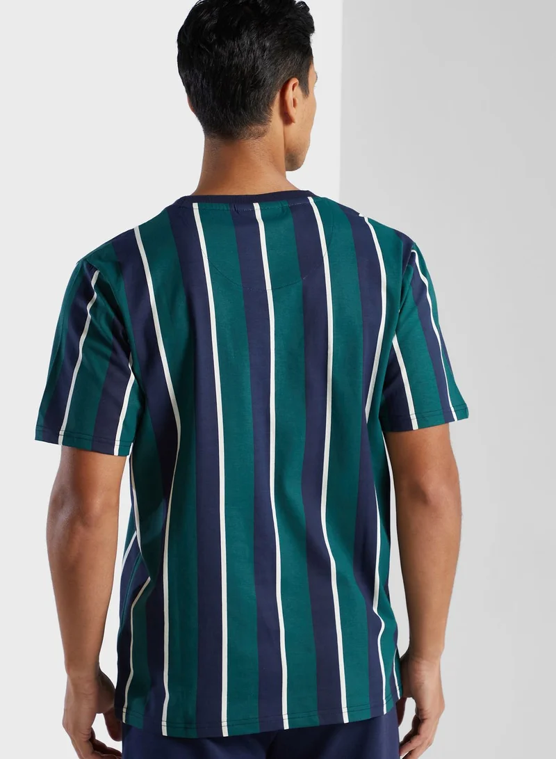 FILA Yarn Tie Dye Stripe T-Shirt