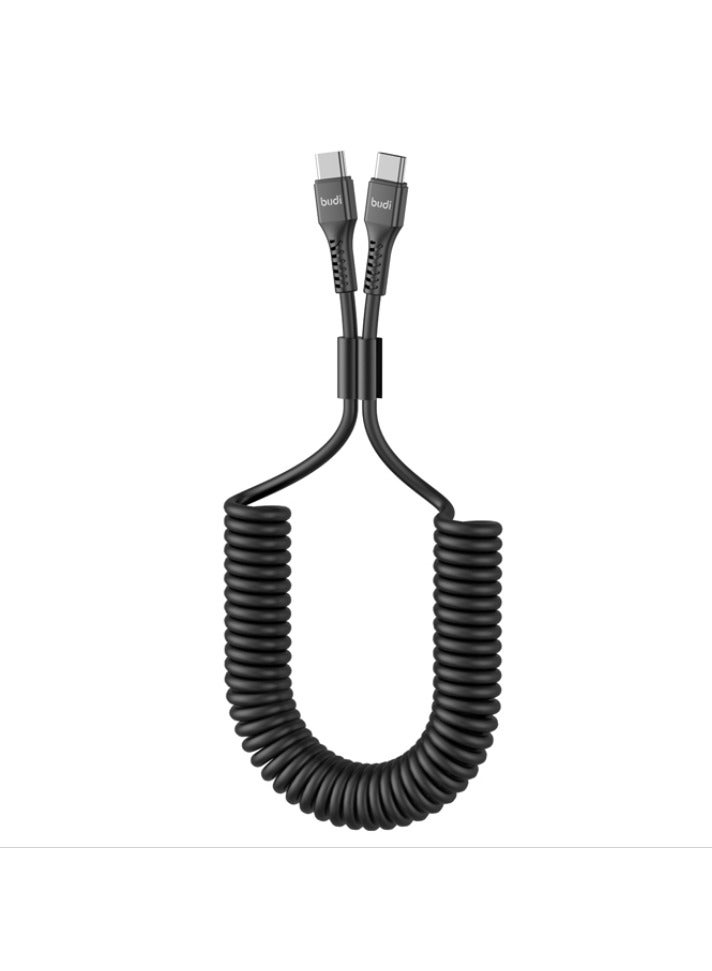 بودي كابل شحن ومزامنة ملفوف من النوع C إلى النوع C، كابل نقل بيانات عالي السرعة بقوة 65 وات للهواتف الذكية والأجهزة اللوحية وأجهزة الكمبيوتر المحمولة وأجهزة USB-C - Image 2