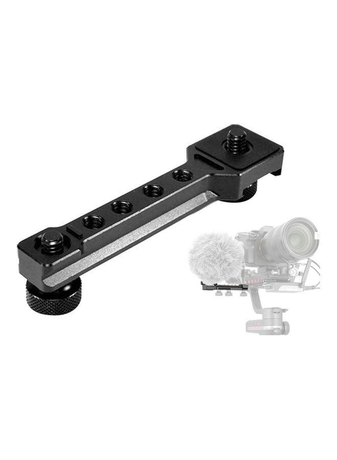 NIBEMINENT Gimbal Extension Plate Bracket Aluminum Alloy Cold Shoe Mount Bar Black - Image 3