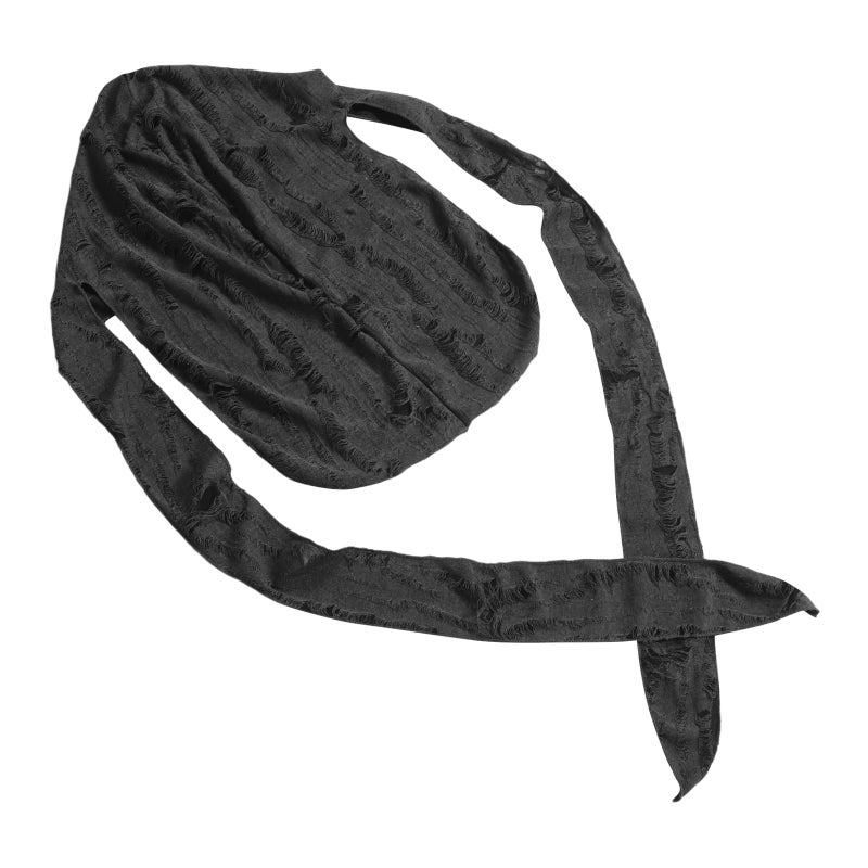 2pcs Pirate Hat for Men Cap with Tail Cape Turban Headwear for Cycling Motorcycle Riding and Cosplay Accessories - Image 3