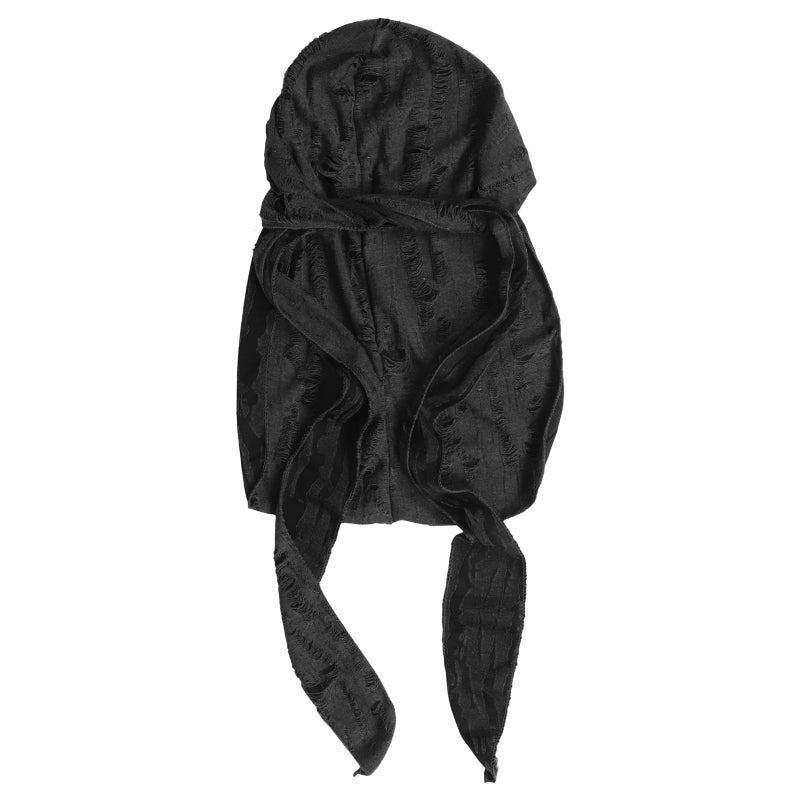 2pcs Pirate Hat for Men Cap with Tail Cape Turban Headwear for Cycling Motorcycle Riding and Cosplay Accessories - Image 4
