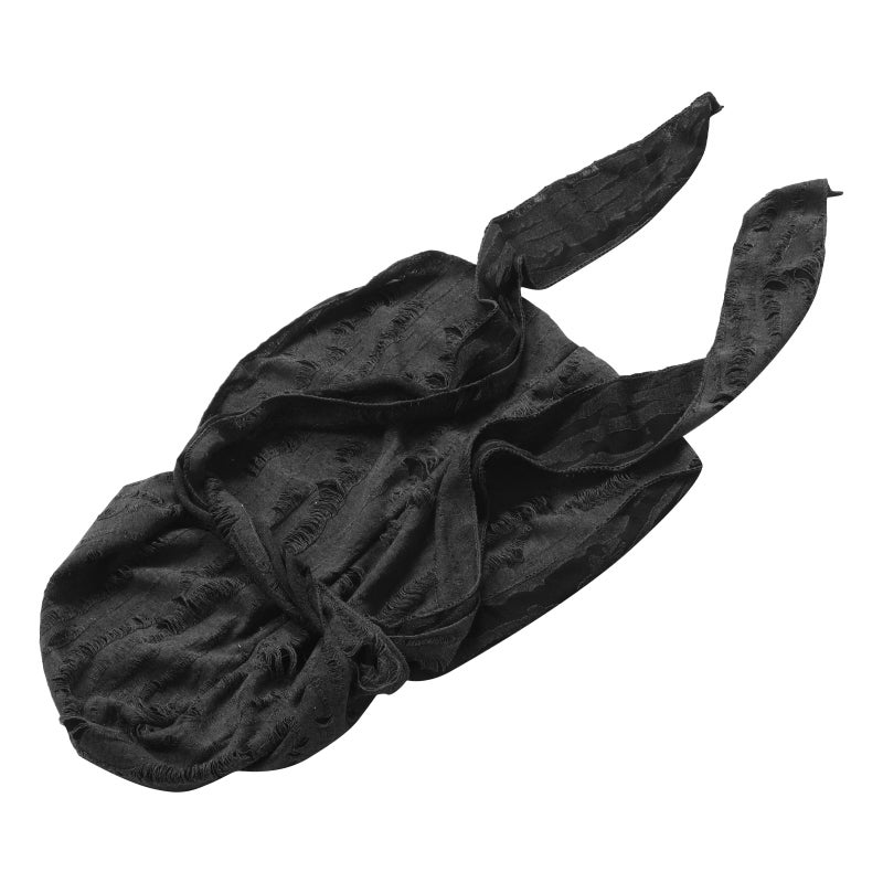 2pcs Pirate Hat for Men Cap with Tail Cape Turban Headwear for Cycling Motorcycle Riding and Cosplay Accessories - Image 5