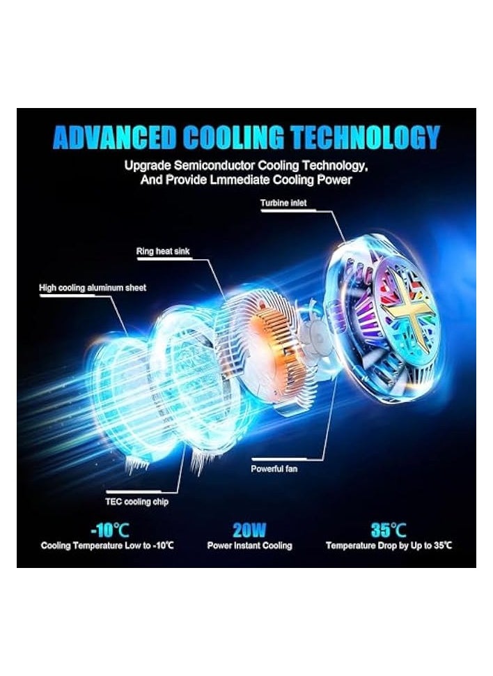 PROMASS Phone Cooler, for Gaming Streaming Radiator, Portable Cell Phone Radiator, Semiconductor Cooling Ideal Fit for Android Ipad Iphone, Compatible with Magsafe, for Smartphone/Tablet/Ipad(1 Pack)  - Image 2