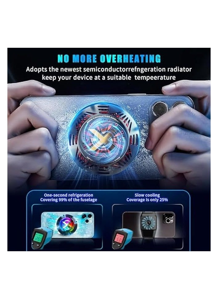 PROMASS Phone Cooler, for Gaming Streaming Radiator, Portable Cell Phone Radiator, Semiconductor Cooling Ideal Fit for Android Ipad Iphone, Compatible with Magsafe, for Smartphone/Tablet/Ipad(1 Pack)  - Image 5