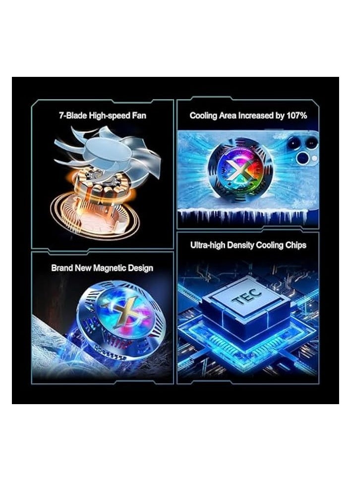 PROMASS Phone Cooler, for Gaming Streaming Radiator, Portable Cell Phone Radiator, Semiconductor Cooling Ideal Fit for Android Ipad Iphone, Compatible with Magsafe, for Smartphone/Tablet/Ipad(1 Pack)  - Image 4