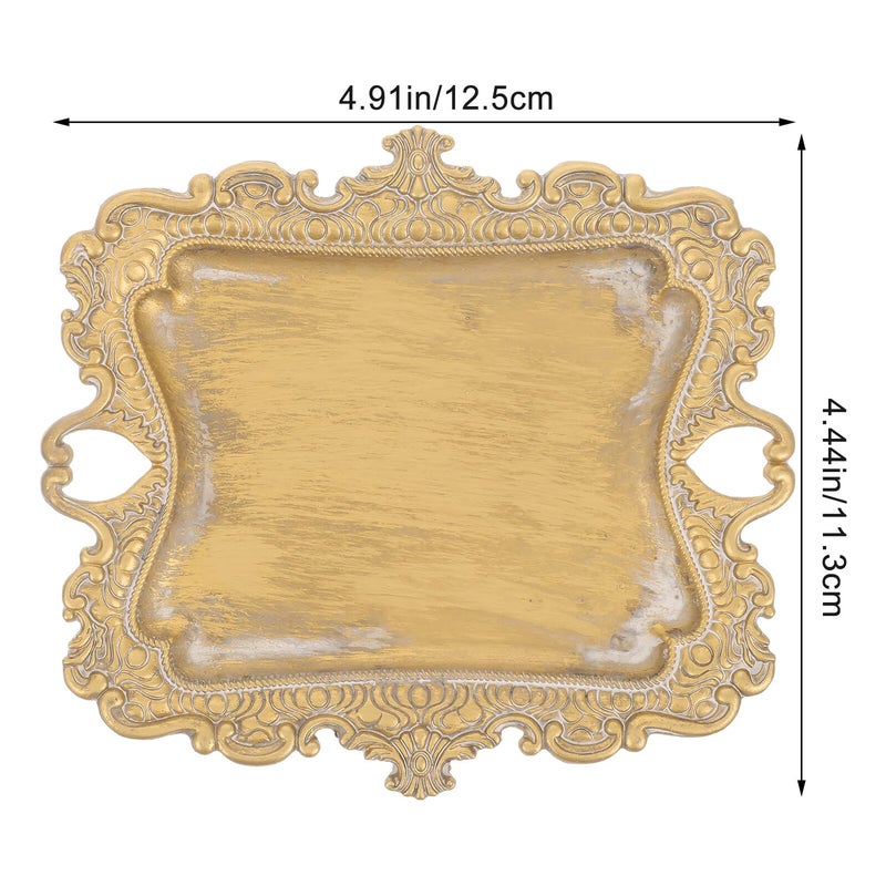 Vintage Metal Jewelry Tray Organizer For Rings Earrings Necklaces Vanity Desk Decor - Image 3