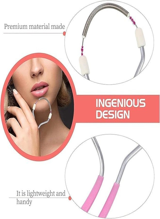 FLIZZOW Portable Painless Spring Facial Hair Remover for Women - Threading Tool Epilators Unwanted Hair on Upper Lip Chin Face - Image 4