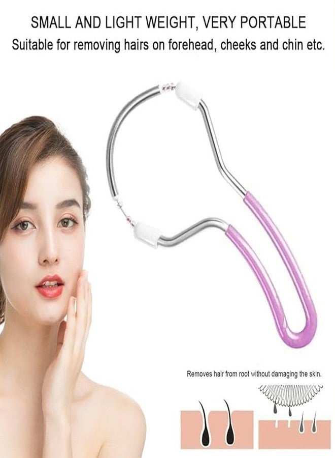 FLIZZOW Portable Painless Spring Facial Hair Remover for Women - Threading Tool Epilators Unwanted Hair on Upper Lip Chin Face - Image 2