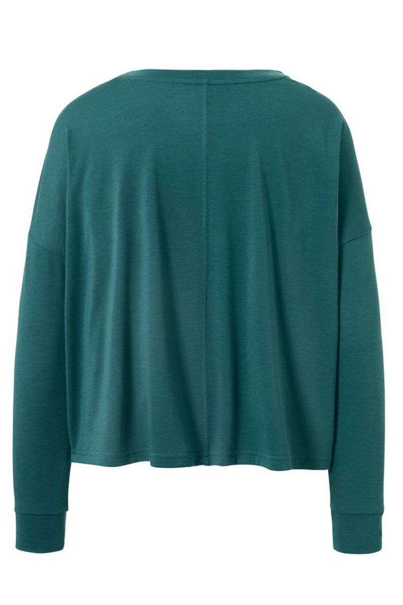 Tchibo Women Regular Fit 2-in-1 Yoga Tops, Teal Green  - Image 3