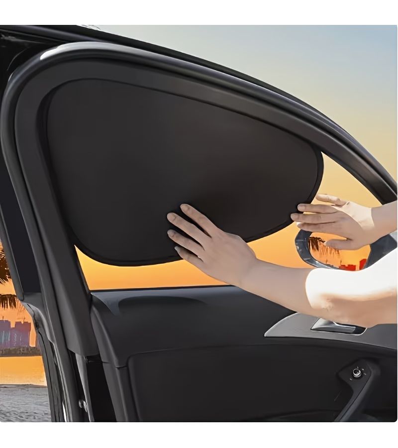 2Pcs Car Sun Visors and 4Pcs Anti Shock Pads Heat Insulation Cooling for Driver Side - Image 1