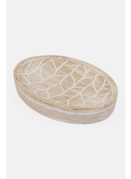 AMG Ceramic Textured Soap Dish 2 H x 14 L x 10 W cm, Beige  - Image 2