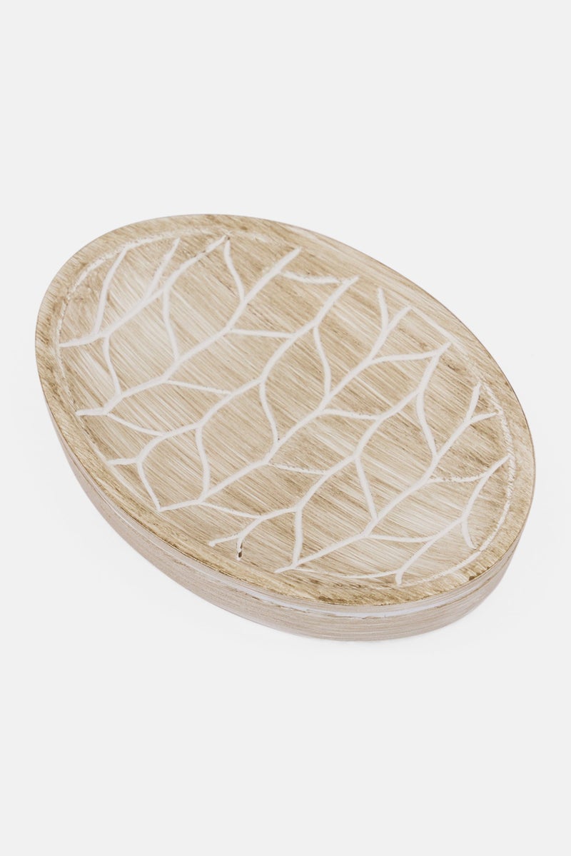 AMG Ceramic Textured Soap Dish 2 H x 14 L x 10 W cm, Beige - Image 3