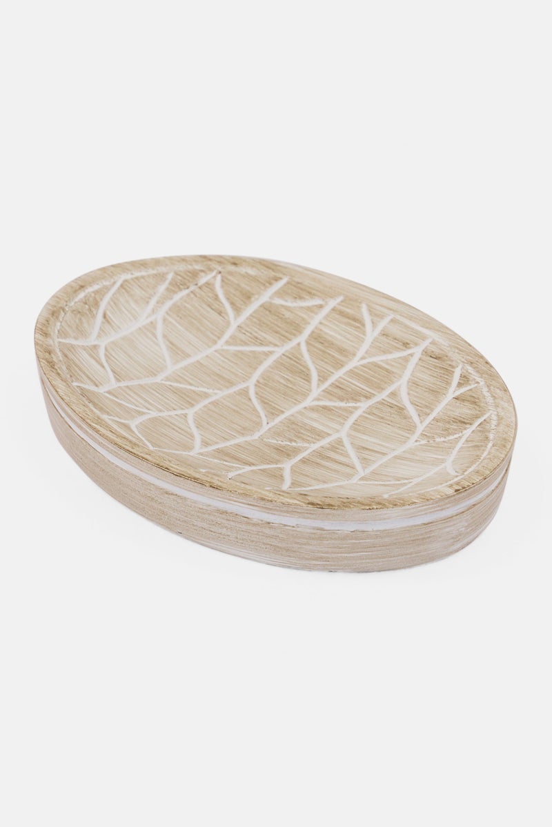 AMG Ceramic Textured Soap Dish 2 H x 14 L x 10 W cm, Beige - Image 2