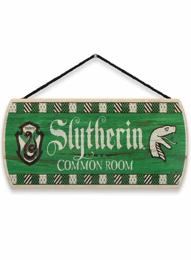 Open Road Brands Harry Potter Slytherin Common Room Hanging Wood Wall Decor - Fun Slytherin Sign for Teen Bedroom or Movie Room - Image 1