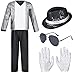 TOGROP Dance Star Costume for Kids 80s 90s Pop Stage Cosplay Party Halloween Role Play 35T White Black - Image 4