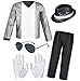 TOGROP Dance Star Costume for Kids 80s 90s Pop Stage Cosplay Party Halloween Role Play 35T White Black - Image 2
