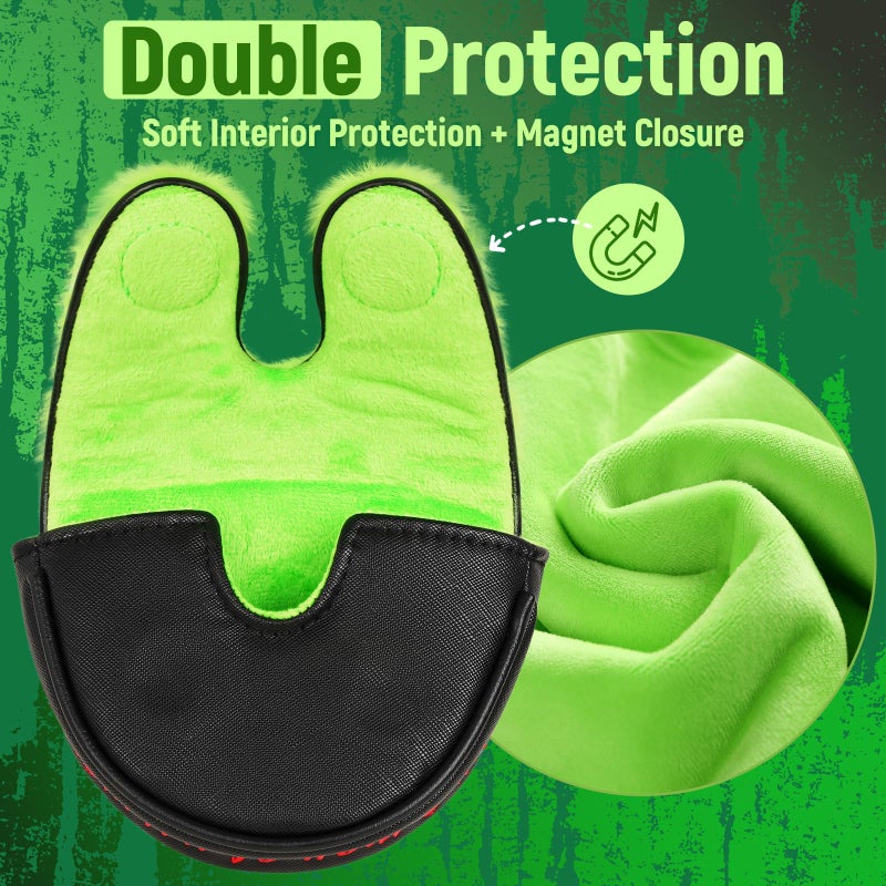 Big Crazy Funny Golf Head Covers, Putter Cover for OZ1 MEZZ 1 MEZZ1 MAX Putters, Center Shaft Mallet Putter Cover with Magnetic Closure, PU Leather Material, Golf Gift for Men and Women, Joker - Image 3