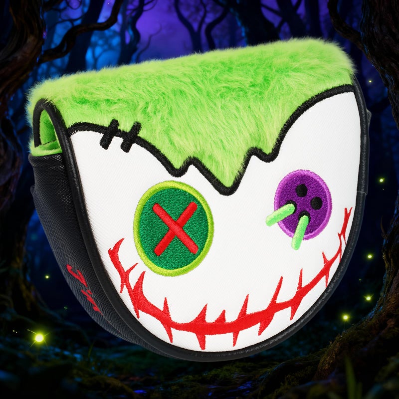 Big Crazy Funny Golf Head Covers, Putter Cover for OZ1 MEZZ 1 MEZZ1 MAX Putters, Center Shaft Mallet Putter Cover with Magnetic Closure, PU Leather Material, Golf Gift for Men and Women, Joker - Image 4