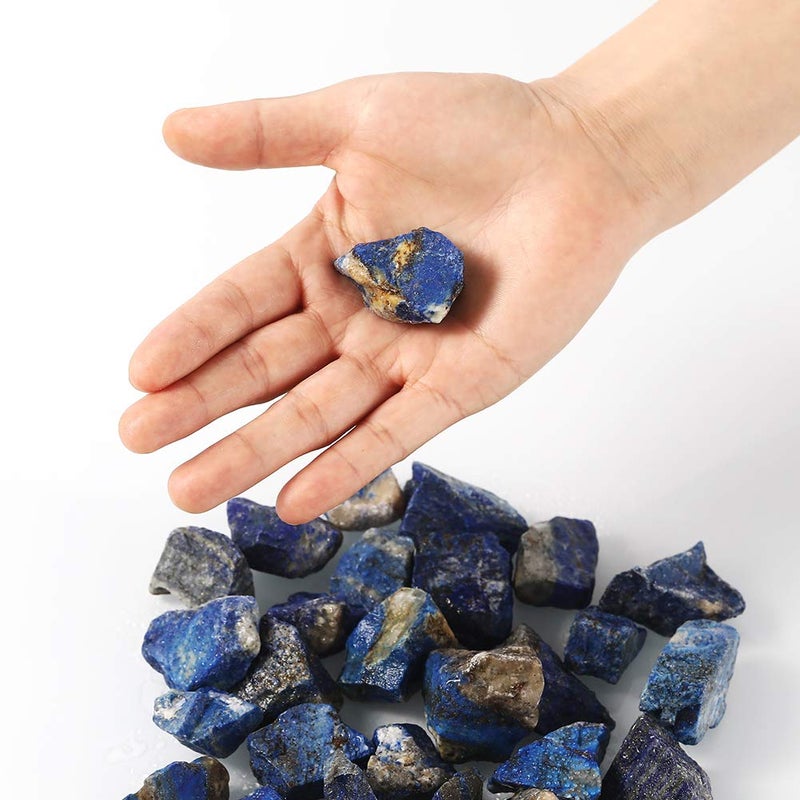 Bingcute 1lb Bulk Raw Rough Lapis Lazuli Stones Raw Natural Stones for Tumbling,Cabbing,Polishing,Wire Wrapping,Gem Mining, Wicca and Reiki Crystal Healing-Large 1"-1.5" - Image 4
