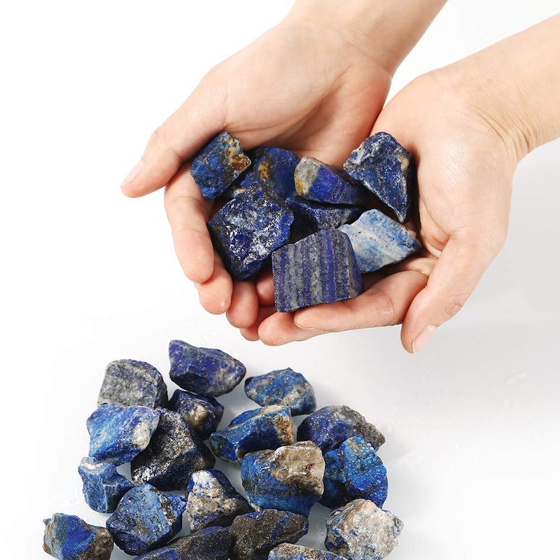 Bingcute 1lb Bulk Raw Rough Lapis Lazuli Stones Raw Natural Stones for Tumbling,Cabbing,Polishing,Wire Wrapping,Gem Mining, Wicca and Reiki Crystal Healing-Large 1"-1.5" - Image 2