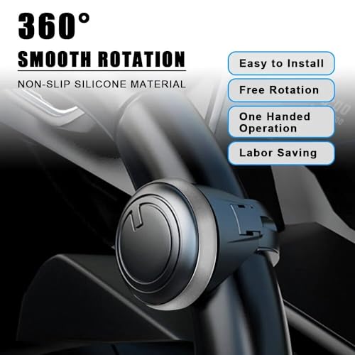 SARTE SA05KB5 Universal Car Steering Knob, Car Steering Wheel Knob, Steering Wheel Spinner Knob, 360° Rotation Booster (3R Original) - Image 2