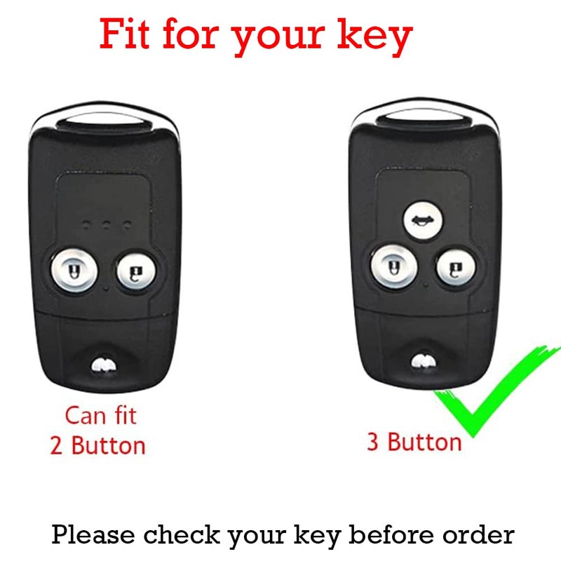 KUNIO Car Key Fob Cover Case Fit for Honda Civic Accord Acura MDX CRV Jazz HRV TL TSX ZDX RSX Key Protective Cover Keychain TPU Key Holder 3 Buttons Gray - Image 2
